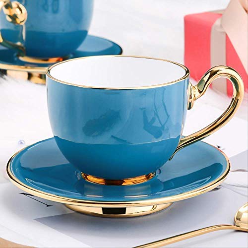 Zestaw Do Herbaty Nordic Bone China Filiżanki Do Herbaty Zestaw Złoty Niebieski Kreatywne Kubki Do Kawy Wielorazowy Ekologiczny Kubek Filiżanka Do Herbaty Z Por
