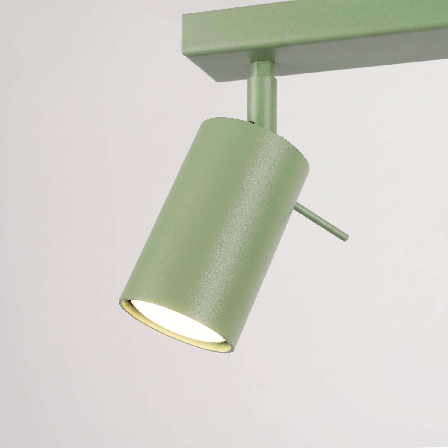 Licht-Erlebnisse Deckenstrahler schwenkbar Stahl Salbei GU10 4-flammig stilvoll gemütlich blendarm Schlafzimmer Flur L:80 cm Deckenlampe Wohnzimmer