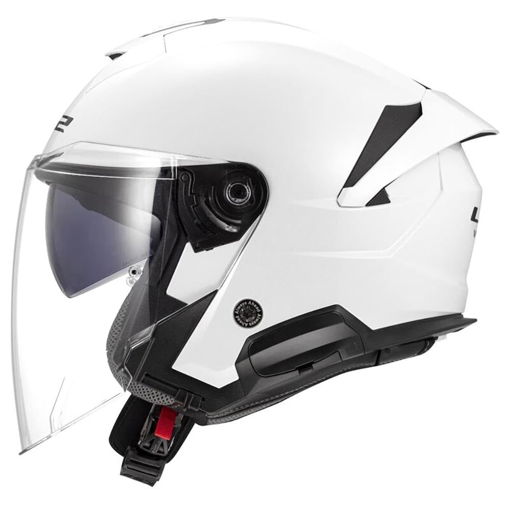 LS2 Open Faced Motorcycle Helmet - OF618 VERSO II SOLID WHITE (XS) 53-54cm