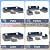 Oakcloud 7-Piece Outdoor Patio Furniture Set Grey Rattan Wicker Sectional Sofa Conversation Sets with Cushions and Glass Top Table (Dark Blue)