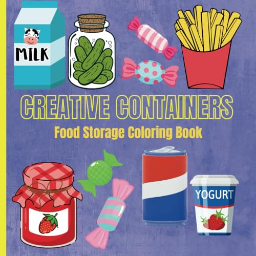 Creative Containers Food storage Coloring Book: Educational coloring pages with containers for preschool children 3-5 and adults image 2