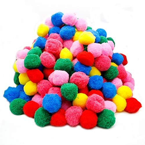 Lakeer Assorted Pom Poms, Pompoms 4 CM Thick Pack of 100 pcs for Hobby Supplies and DIY Creative Crafts Decorations