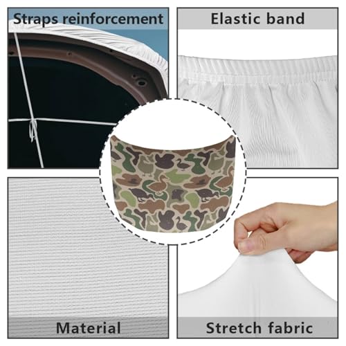 Image of Renewold Duck Camo Car Hood Cover, Vehicle Hood Wrap Blanket, Women Men Automotive Exterior Accessories, Elastic for Outdoor Indoor Holiday Party Camping Travel Easy Install