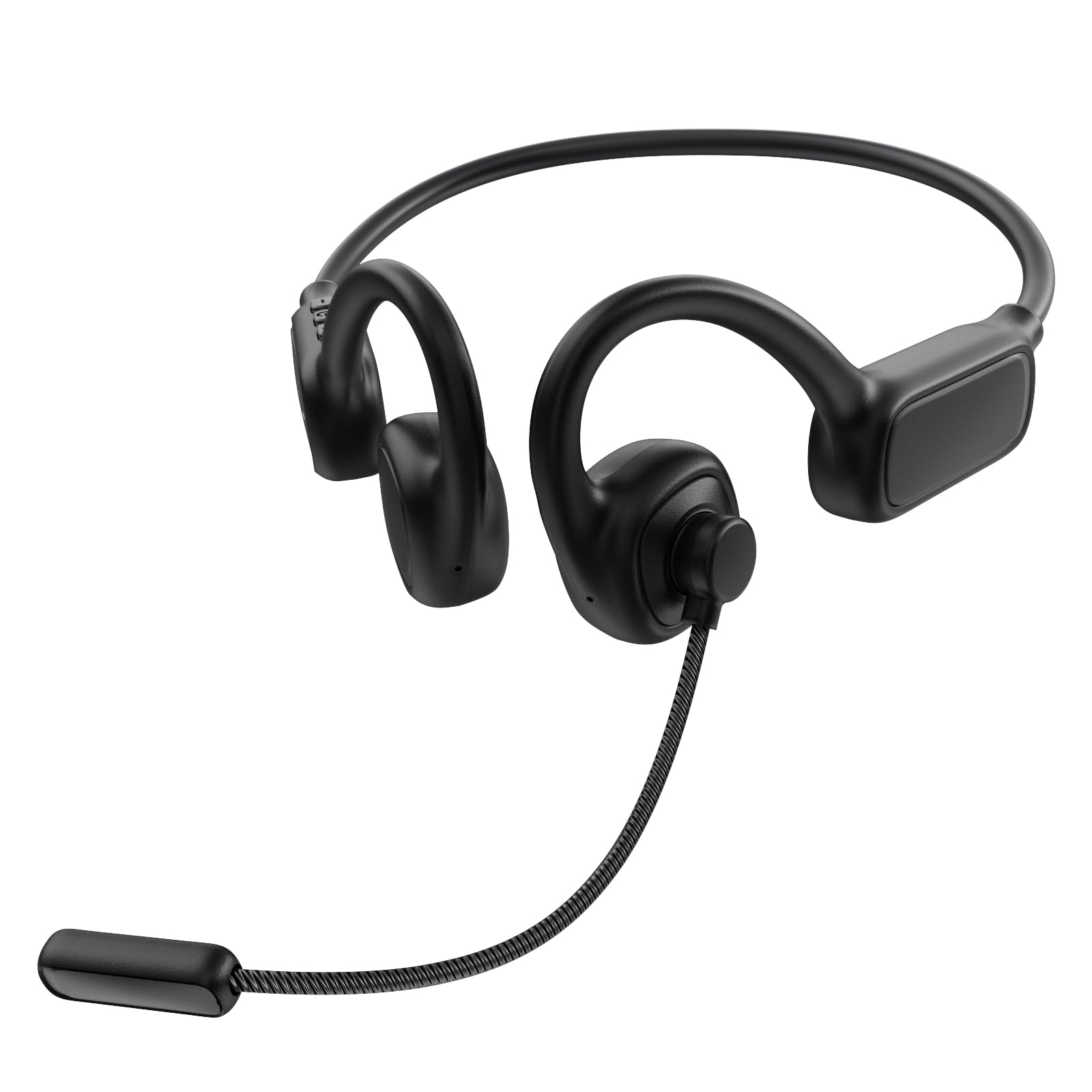 【ビジネスに最適!スムーズな通話を実現!】Bluetooth ヘッドセット マイク付き Bluetooth5.4+EDR イヤホンマイク オープンイヤー イヤホン ビジネスイヤホン ENCノイズキャンセリング技術 35g超軽量 究極のフィット感 最大20時間連続再生 耳を塞がない 自動ペアリング クリアな通話体験 ハンズフリー通話/テレワーク/Web会議/zoom (ブラック)