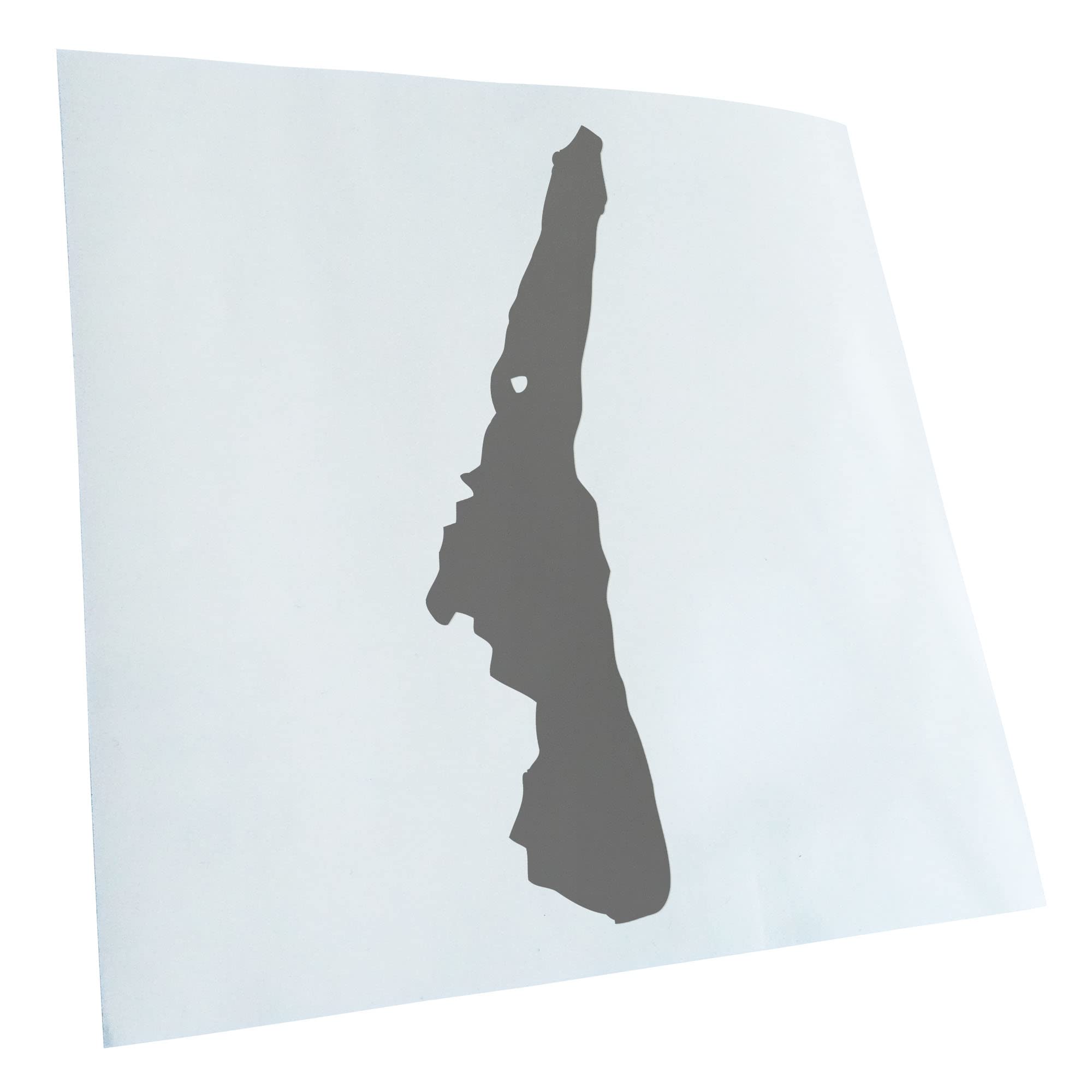Kiwistar - Car Sticker - Grey - 40 x 13 cm Starnberg Lake - Germany - Lake - Rear Window Car Sticker Weatherproof for Car Truck Moped Truck - Sticker Exterior Self-Adhesive Tuning Accessories for