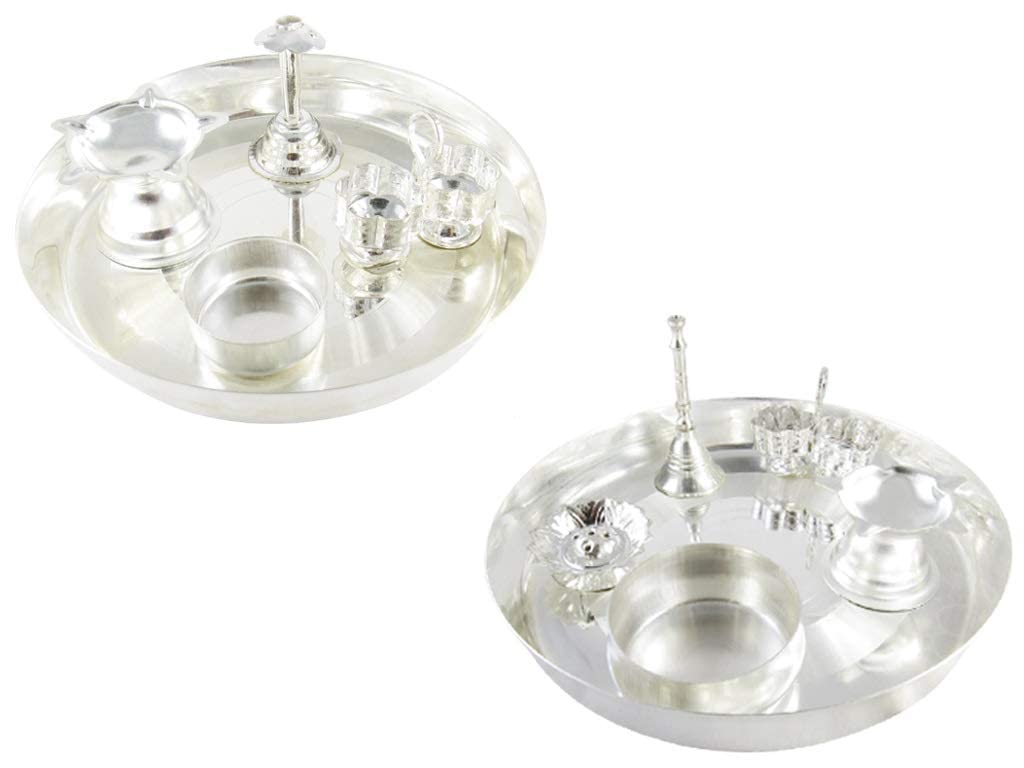 Cadeau De Retour Festif idéal avec ce lot de 3 plateaux de Pooja