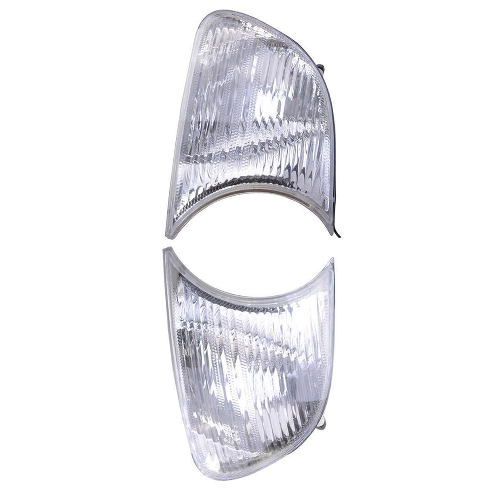 Baceyong Ein Paar Ecklicht-Linsen-Blinker-Licht-Linsenabdeckung (klare Linse), 1998-2001 Kompatibel mit B * MW E46 2-türige, Ecklichtabdeckung 2 Stück links + rechts 63126904299 63126904300