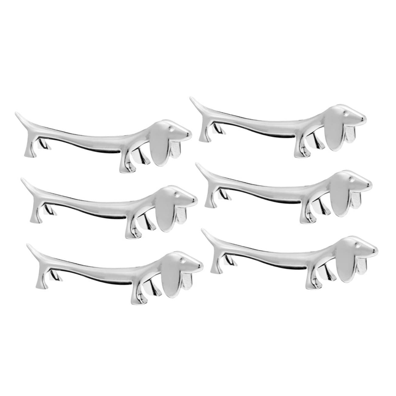 ULTECHNOVO Set 4 Porta Bacchette A Forma Di Bassotto – Poggia Cucchiaio In Metallo Dorato, Decorativo E Facile Da Pulire