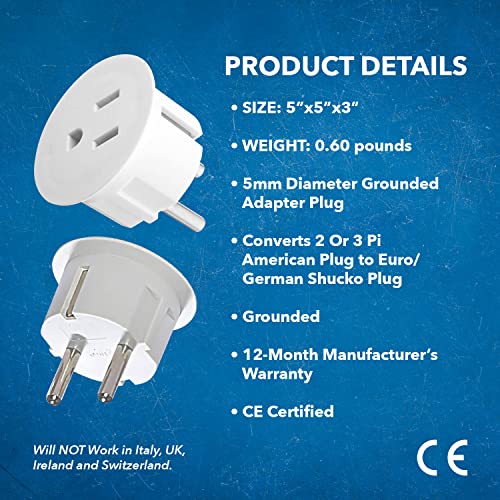Orei HUI-94 American Usa To European Plug Adapter thumb #6