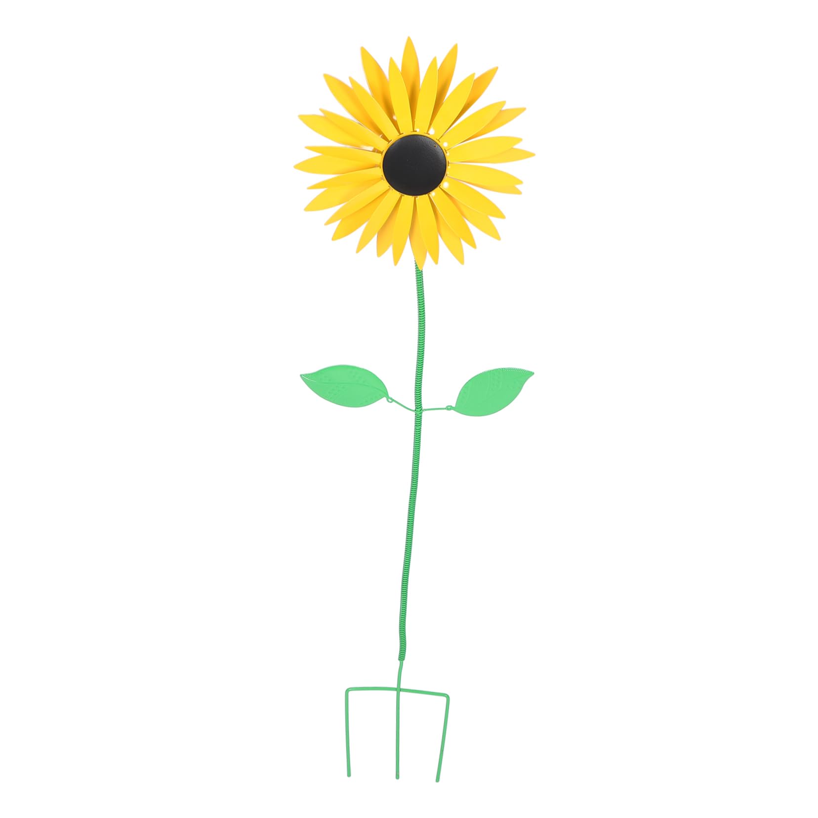 Sonnenblumen Gartenstecker aus Eisen mit Rotierender Windmühle
