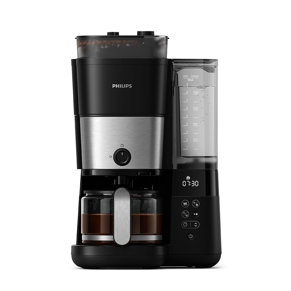 PHILIPS Grind&Brew, percolateur avec moulin intégré, 1,25 L