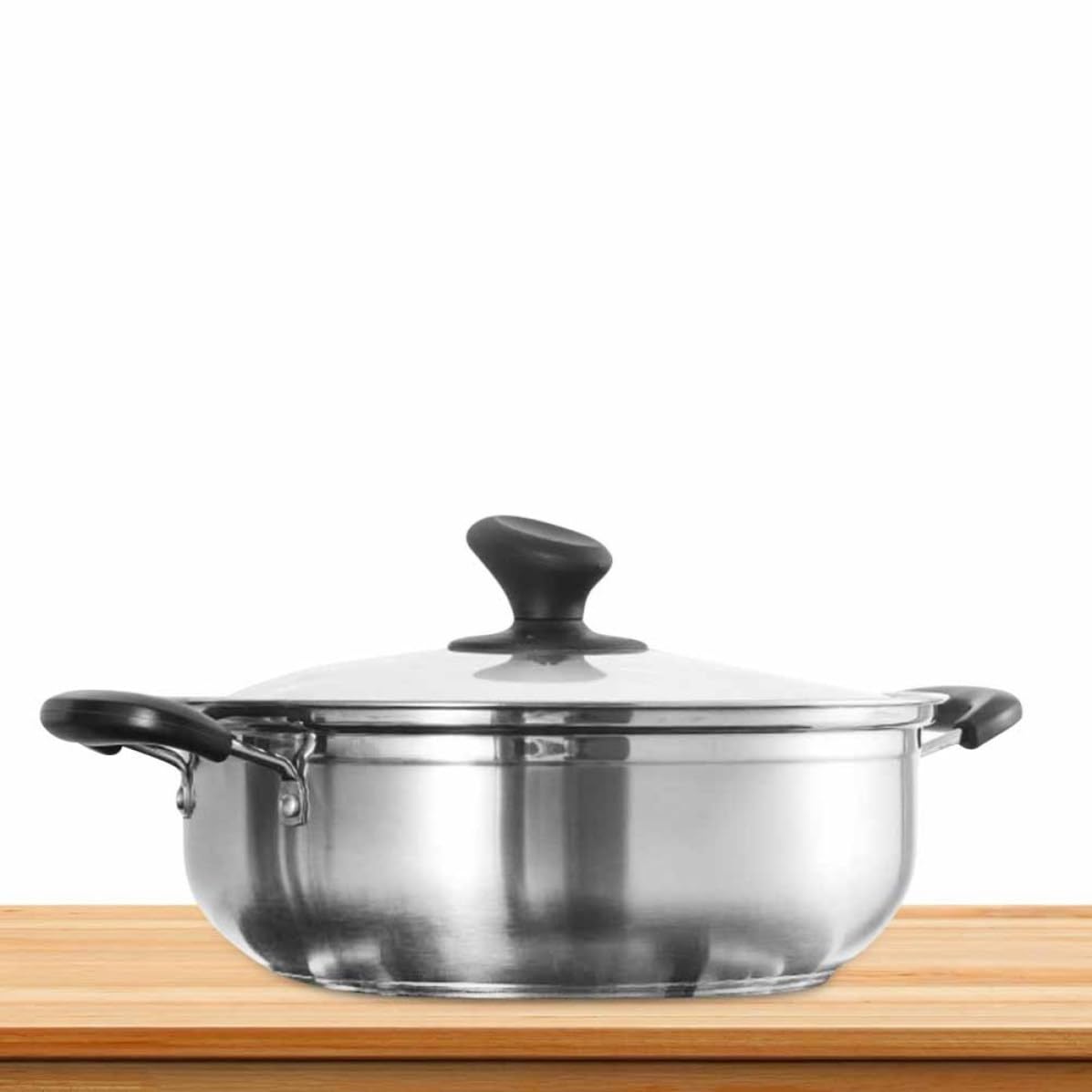 Casserole compartimentée inox 304 pour cuire deux aliments sans mélanger