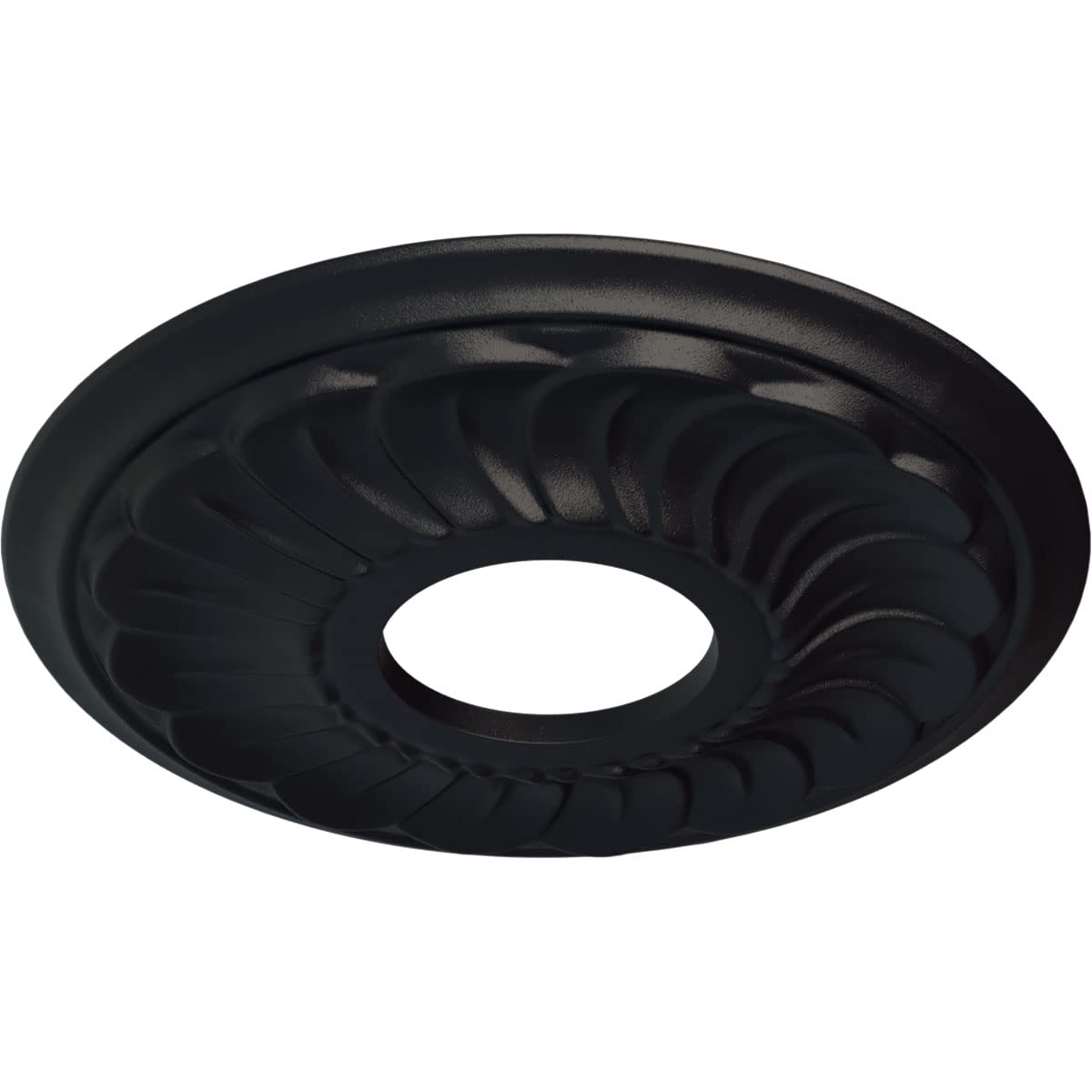 Ekena Millwork Jet Blackthorne Ceiling Medallion, Steel Gray — Amazon image 2