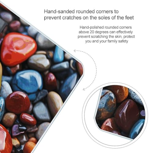 Báscula digital de baño Color Stones Hippie de vidrio templado miniatura 4