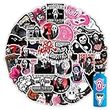 ステッカー 50枚セット シール For ホラー映画 キャラクター 防水 デカール おしゃれ かっこいい 人気 ノートパソコン パソコン スノボ スケートボード 荷物 スーツケース ギター 水筒 スマホケース スケボー カー 自転車 バイク ヘルメットなど用