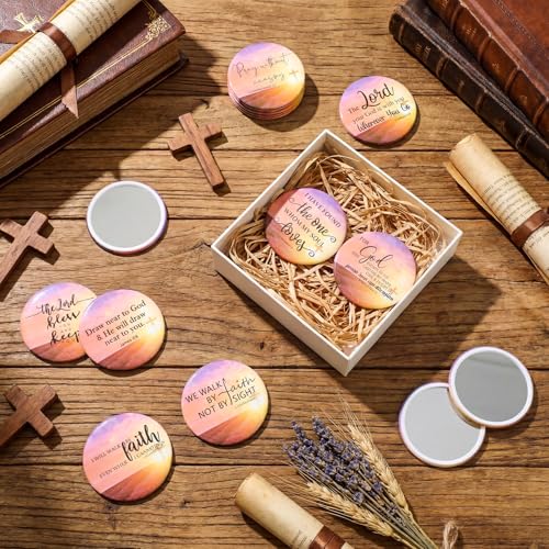 Espejos compactos para maquillaje estilo cristiano pack 100 miniatura 5