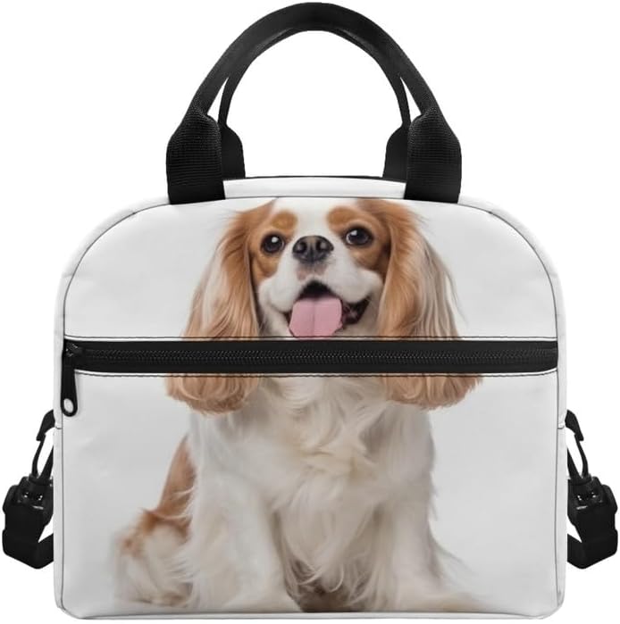 Miniatura 2 de Cavalier King Charles Spaniel - Lonchera térmica para mujer, linda lonchera para cachorros, bolsa de almuerzo para niños, impermeable, reutilizable,
