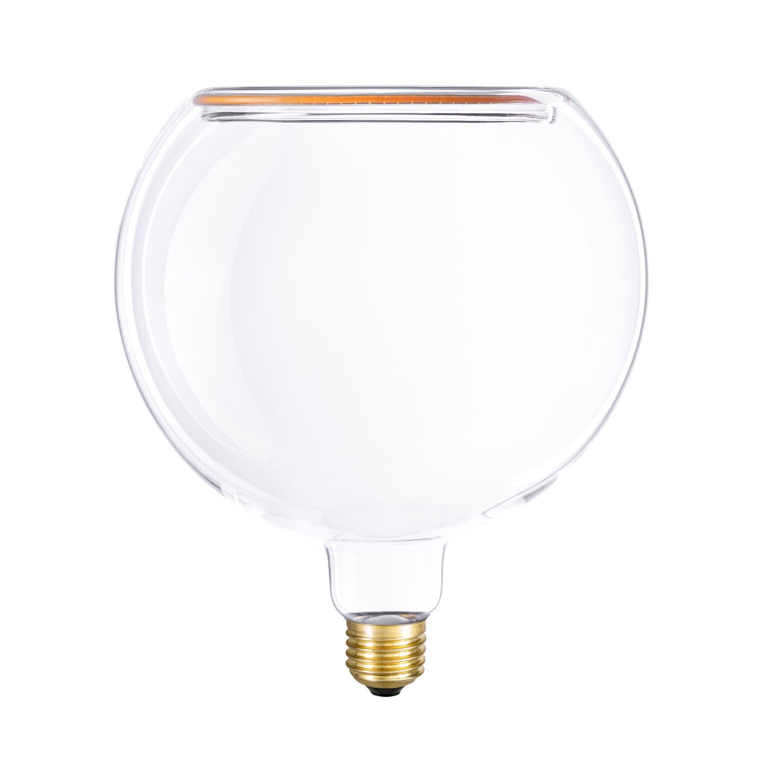 Lampadina LED globo Ghost Line G200 (E27, 200 mm, trasparente, 2200K, 5W, dimmerabile) – Filamento sospeso per luce calda – Elegante vetro trasparente e CRI 90