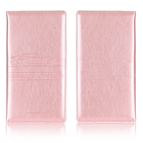 Image of TOURSUIT Car Registration & Insurance Card Holder, Rose Gold