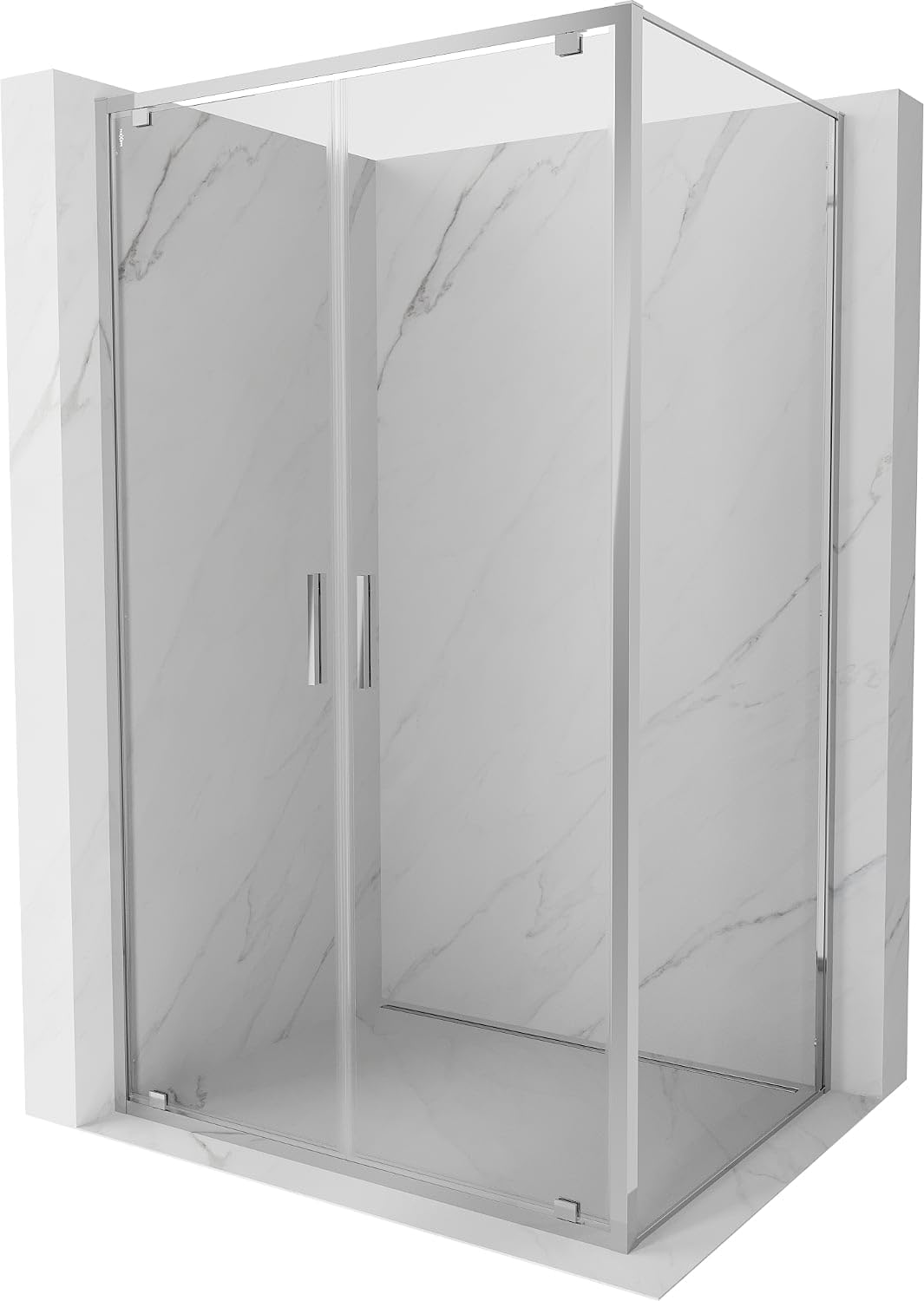 Mexen Exo Box Doccia Orientabile 120x90 Trasparente Cromo