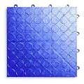 RaceDeck CircleTrac, Durable Copolymer Interlocking Modular Garage Flooring Tile (48 Pack), Royal Blue