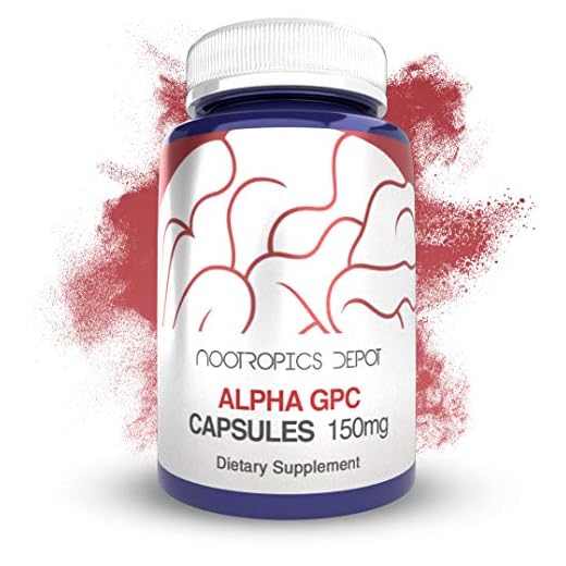 Nootropics Depot Alpha GPC Capsules | 150mg | 180 Count | Cholinergic Supplement | Brain Health Supplement | Supports Healthy Brain Function | Enhance Cognition, Memory + Focus