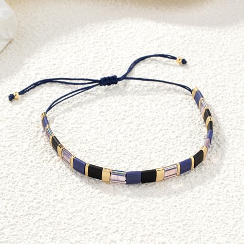 KELITCH Colorful Tila Beaded Bracelets Women Strand Friendship Bracelet Handmade New Link Cuff Bracelets4