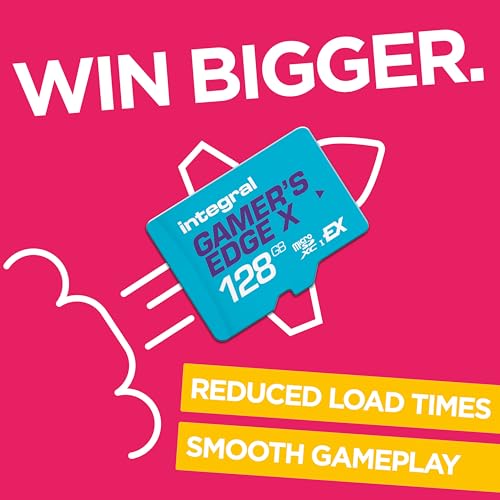 Image of Integral 128GB Gamer's Edge X Micro SD Express Card for Nintendo Switch 2, up to 890MB /s Read, 550MB /s Write, 4K Video, A2, NVMe PCIe, High-Speed Gaming, Ultra-Fast Storage
