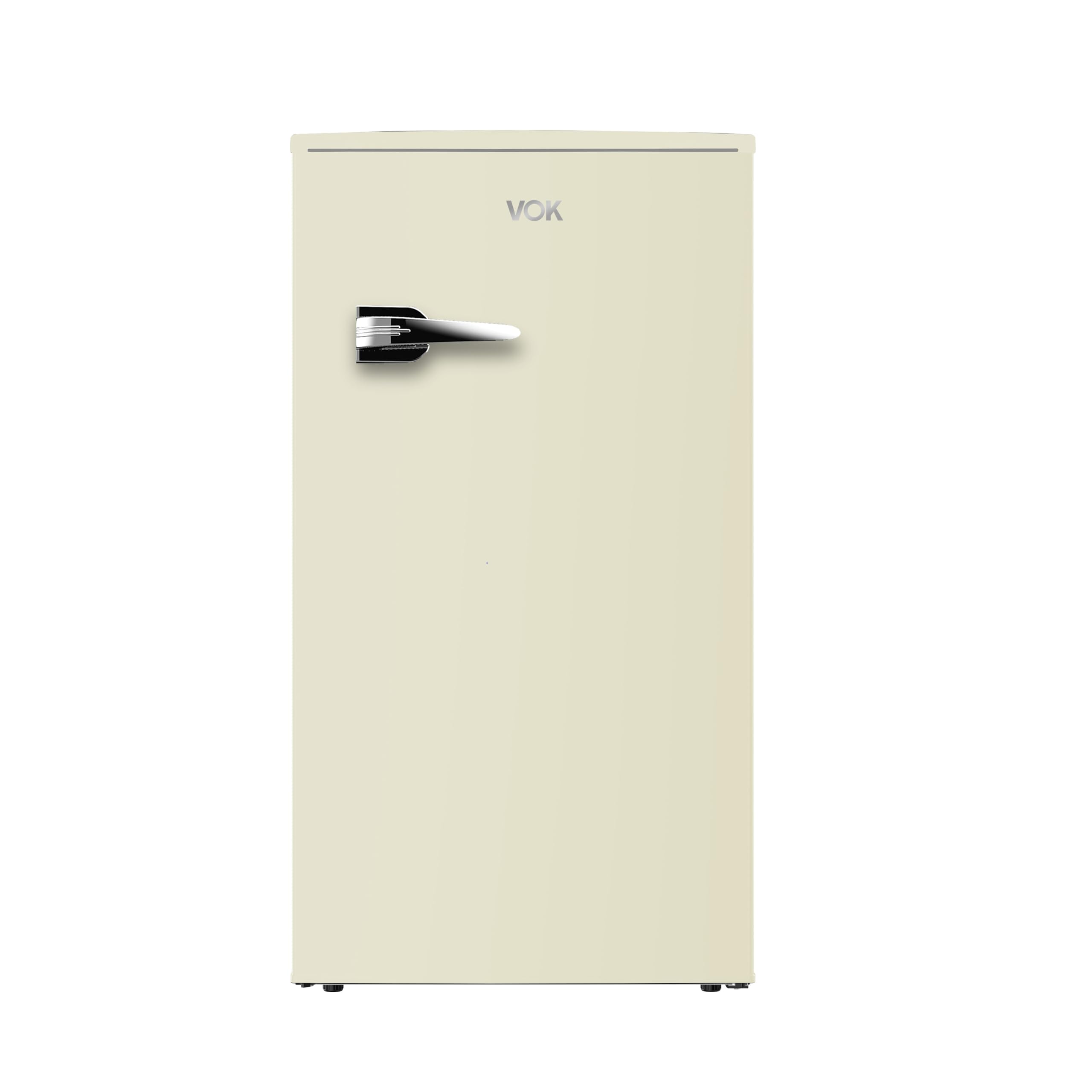 VOK Frigorífico Bajo Encimera de 85 L - Altura 84 cm, Cool Zone, Bajo Nivel Sonoro 39dB, Diseño Retro, Crema