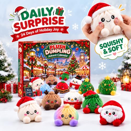 Christmas Plush Dumpling Advent Calendar 2026, 24 Days Countdown Calendar, Festive Holiday Gift Adults - image 4