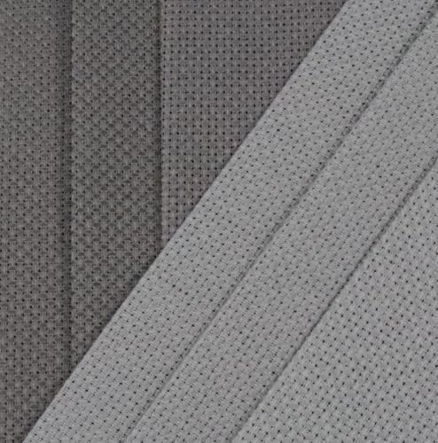 Image of KCS 4 /6 pc of 12 inch x 18 inch(30cmx45cm) 16 Count Cotton Aida Cloth Cross Stitch Fabric (6 pc,Medium Grey+Dark Grey)