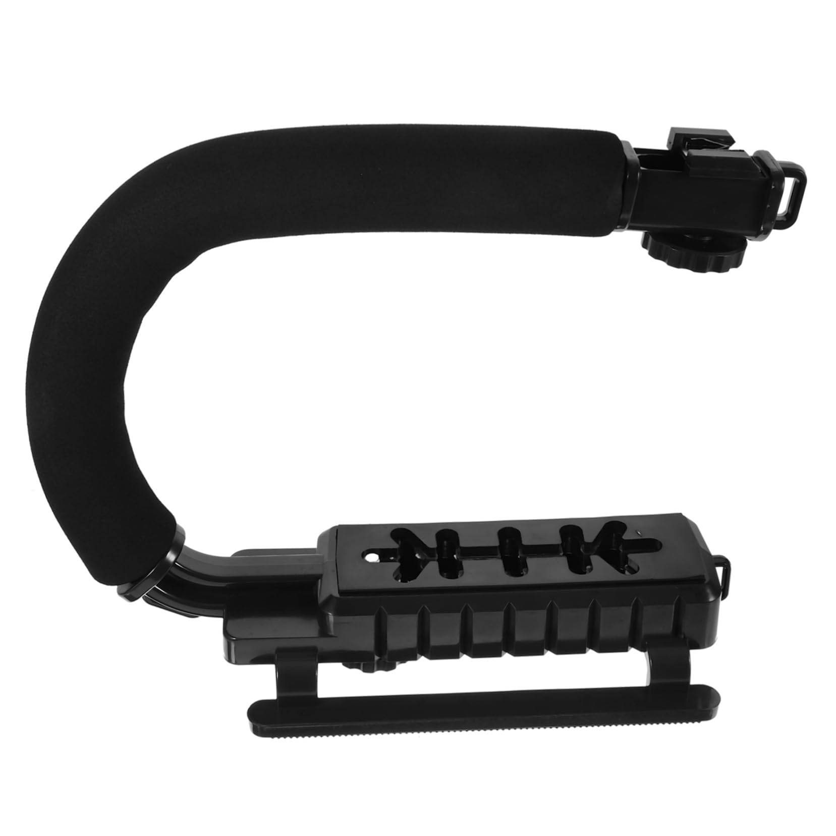Stabilizzatore per Fotocamera Portatile a U Nero in Abs | Lega di Alluminio e Schiuma, per Dslr e Camera, Design Multifunzione per Outdoor e Viaggio