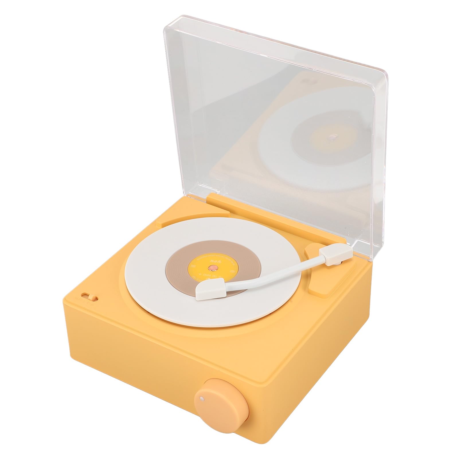 Reloj Despertador con Altavoz Bluetooth, Reloj Multifuncional de Diseño Retro para Dormitorio, Hogar y Oficina, 1200mAh (Yellow)