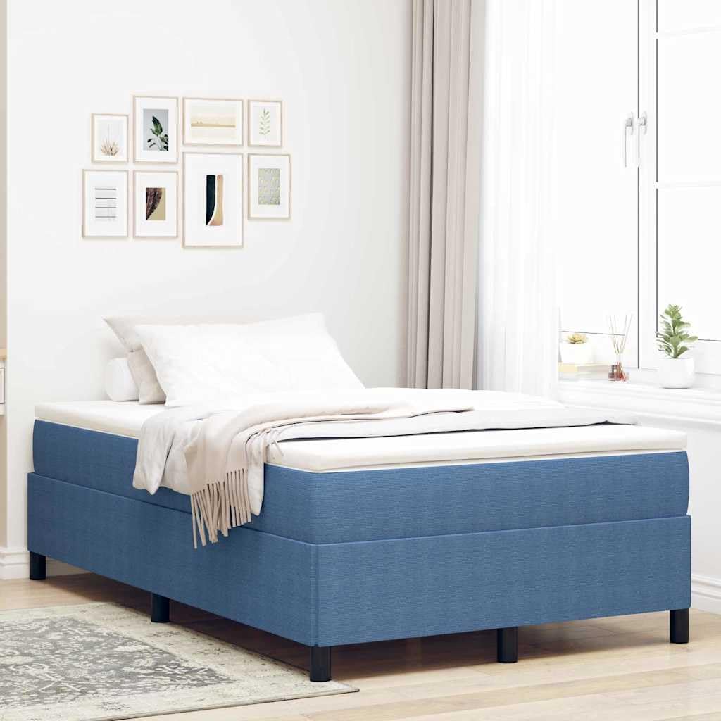 Tkanina sztruksowa nowoczesny design Box Spring Niebieski 120 x 200 cm