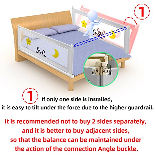 image for Afreyord 100CM Height Toddlers Bed Rails, Baby Safety Bed Guard, Heigh