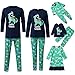 Fossen Pigiama Set da Natale per Famiglia papà Mamma Bambini Dinosauro Pigiami A Maniche Lunghe + Pantaloni 2PC Set Pigiama Genitore Vestito Pagliaccetto