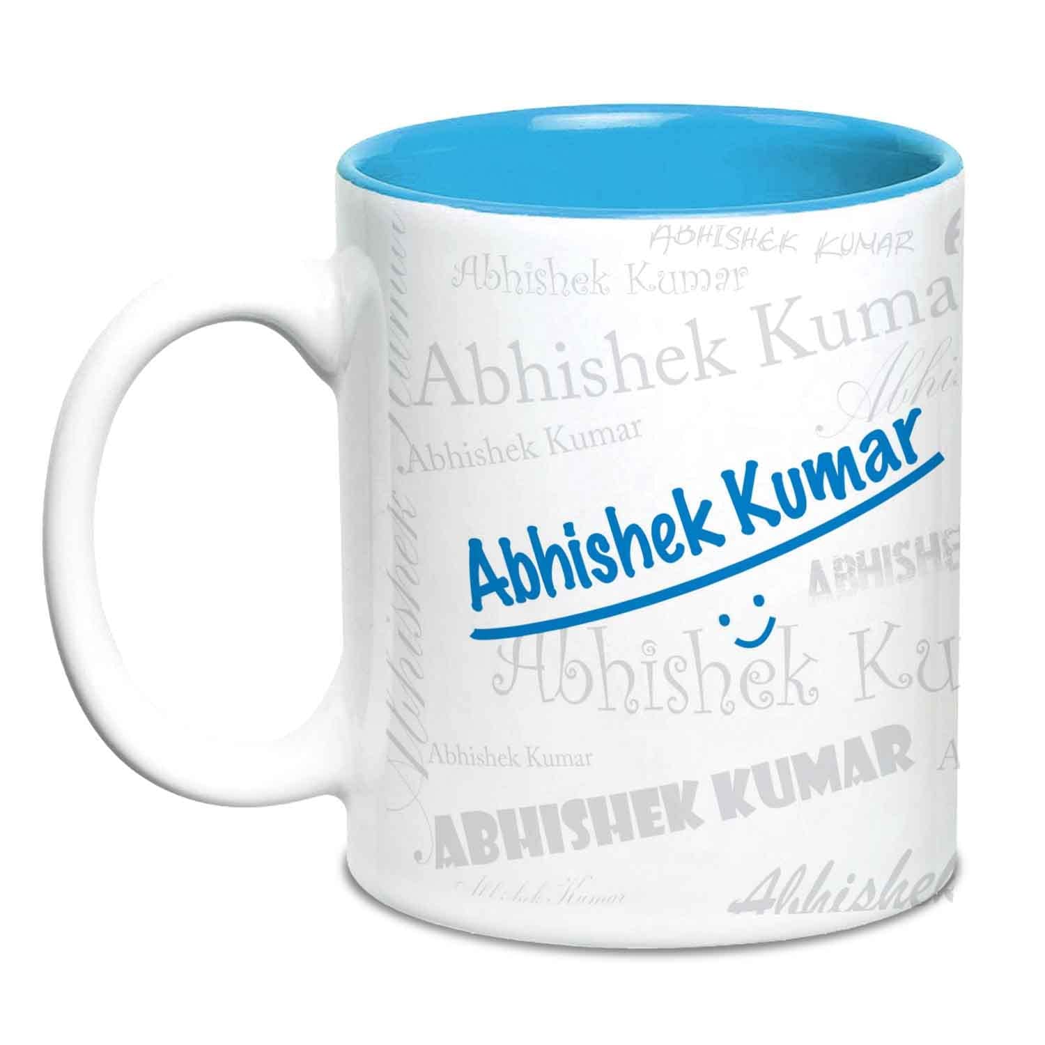 Hot Muggs Me Graffiti Mug - Abhishek Kumar Personalised Name Ceramic, 315ml, 1 Unit