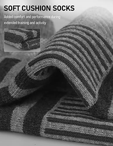 Image of Airacker Ankle Athletic Running Socks Cushioned Breathable Low Cut Sports Tab Socks for Men and Women (6 Pairs)