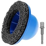 QWORK® Radnabenschleifer, Ø150mm Nabenschleifer mit 1/2 Akkuschrauber-Adapter, für Radnabe reinigen, Rostentfernung