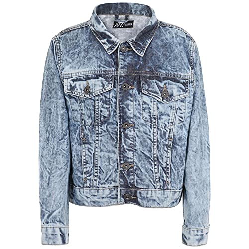 Image of A2Z 4 Kids Trendy Denim Jacket Jeans Blue - Jacket JK20 Mid Blue 9-10