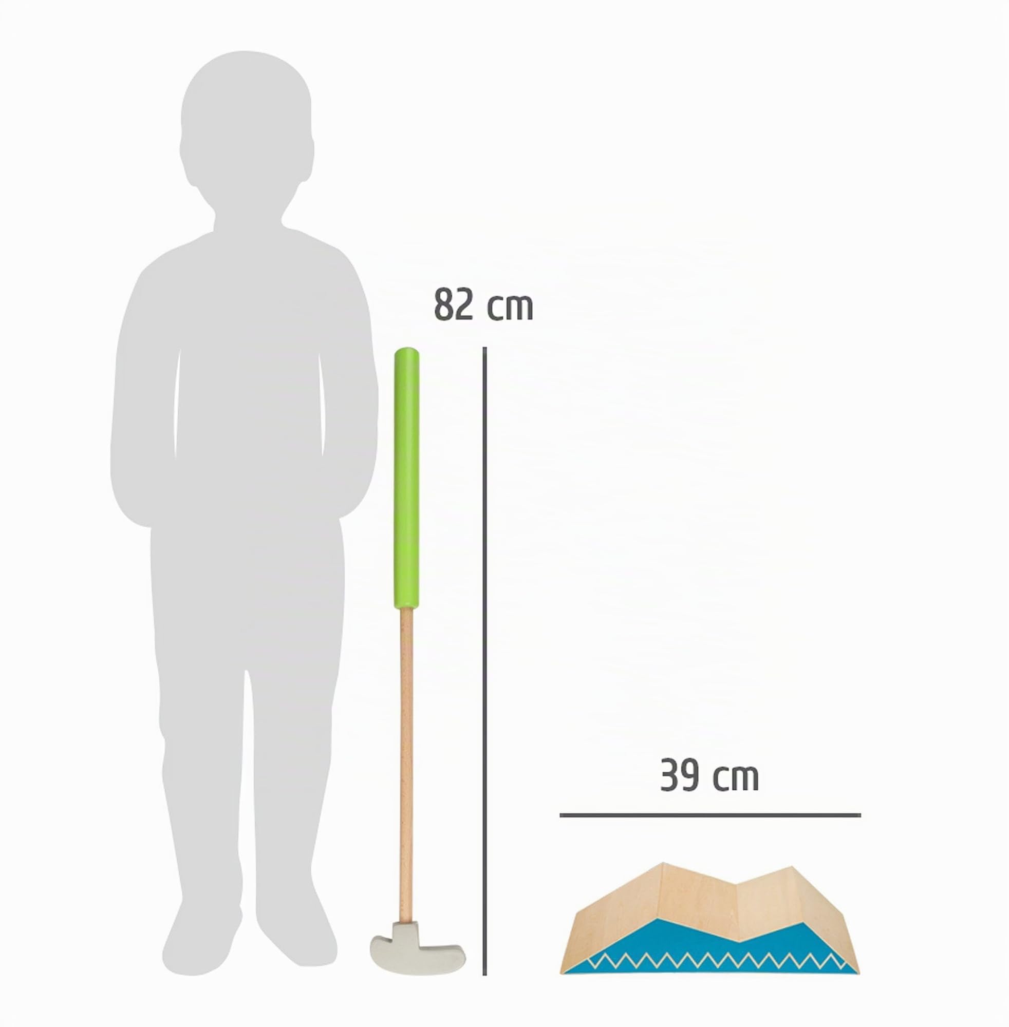 small foot Minigolf-Set "Active" aus Holz, FSC 100%-zertifiziert, 10 Hindernisse, Gartenspiel ab 5 Jahren, 11964