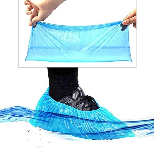 Eagle smart 200 pcs Disposable Shoe Covers Indoor Plastic Waterproof Cleaning Overshoes