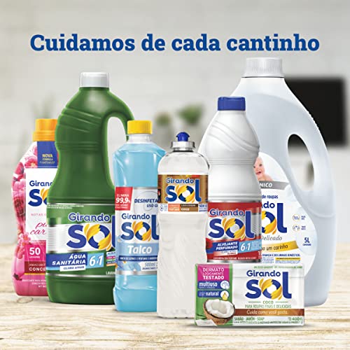 Girando Sol Amaciante Tradicional Hipoalergênico Talco Delicado 5L