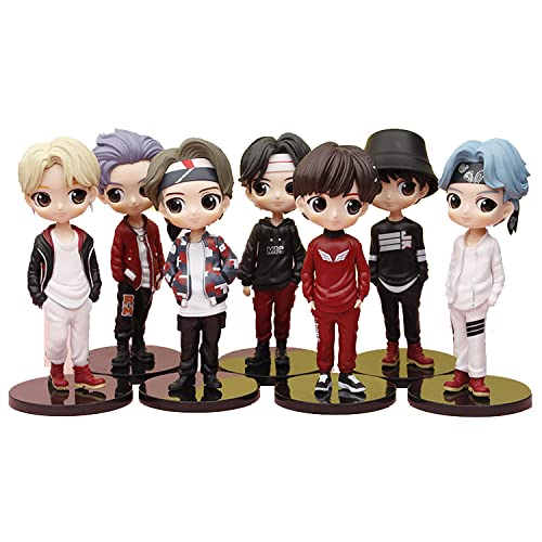 BTS Dolls Set of 7, BTS Figures Kpop, BTS Tiny Tan Figurines, BTS Bangtan Boys, BTS Cake Topper for 
