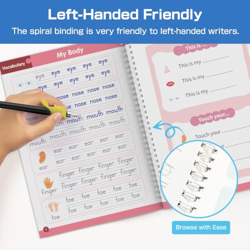 NexAmeri Grooved Handwriting Practice for Kids, Magic Grooved Writing Practice with Reusable Tracing Books, 96 Fun Activities, Sensory-Friendly Workbooks, Screen-Free Gift for Boys Girls Age 3-8. — view 5