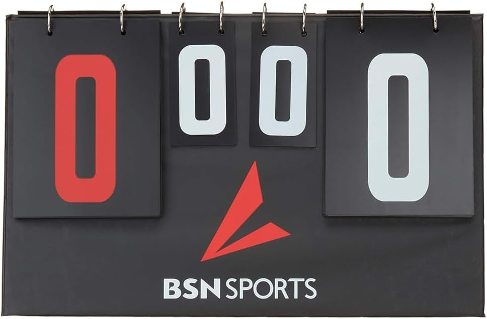 BSN Manual Tabletop Multi-Scoreboard, Double Sided Black, 7"H x 15"W