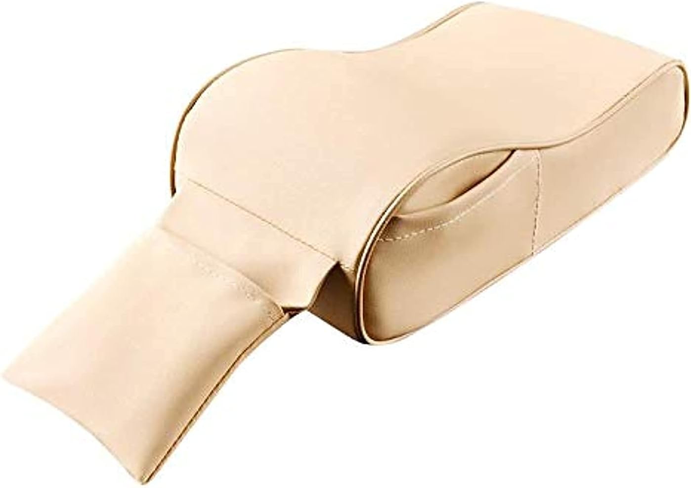 Sulfar Car Center Console Armrest Thick Cushion, Memory Foam Auto Seat Arm Rest Extender Arm Rest Pillow Pad Support for Car Home Office, Chair Armrest Cover for Elbow & Forearm (Beige)