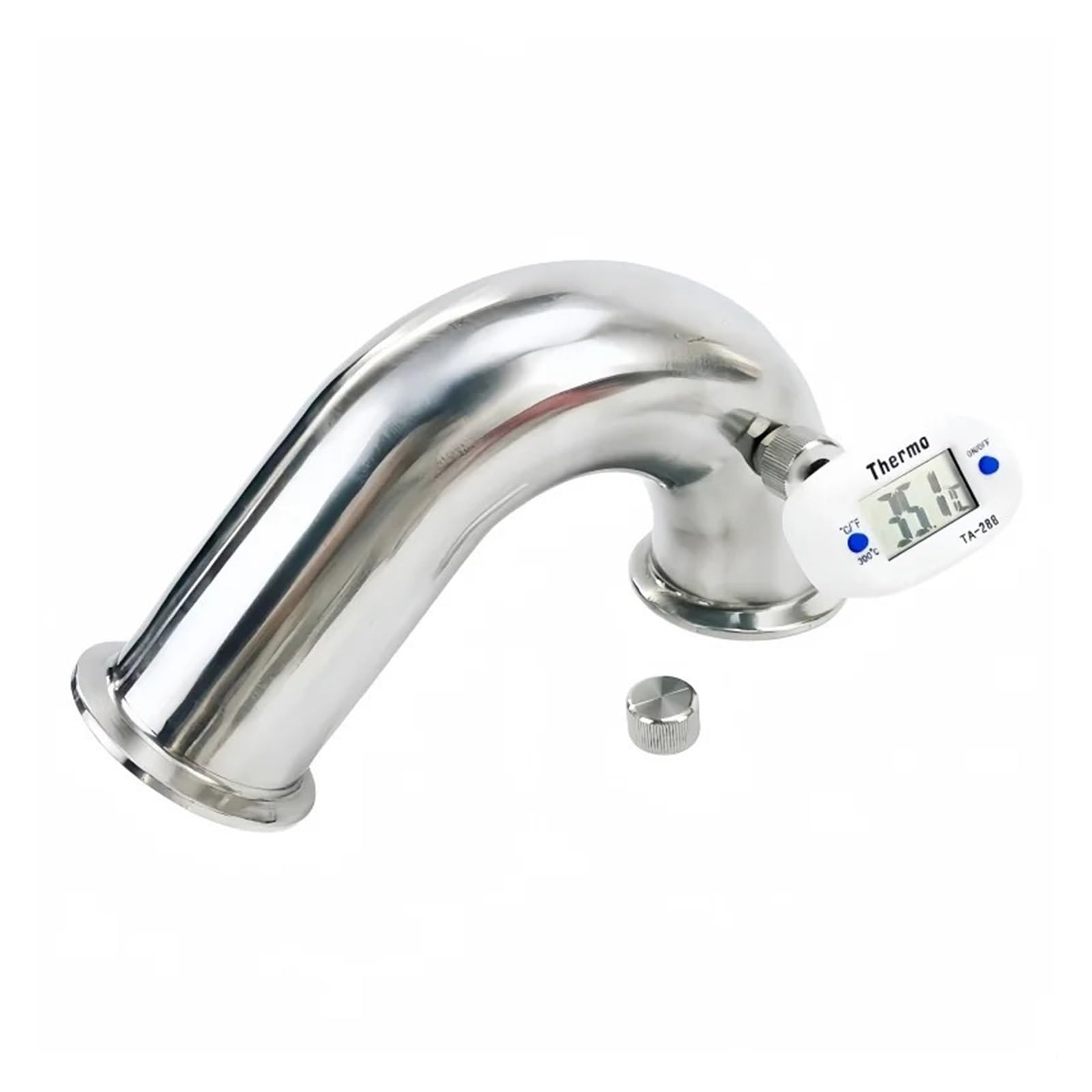 Hkvtvcypya With Thermometer-1-1/2 1.5"(38Mm) Od50.5mm 135 Degree Ss304 Pipe Bend