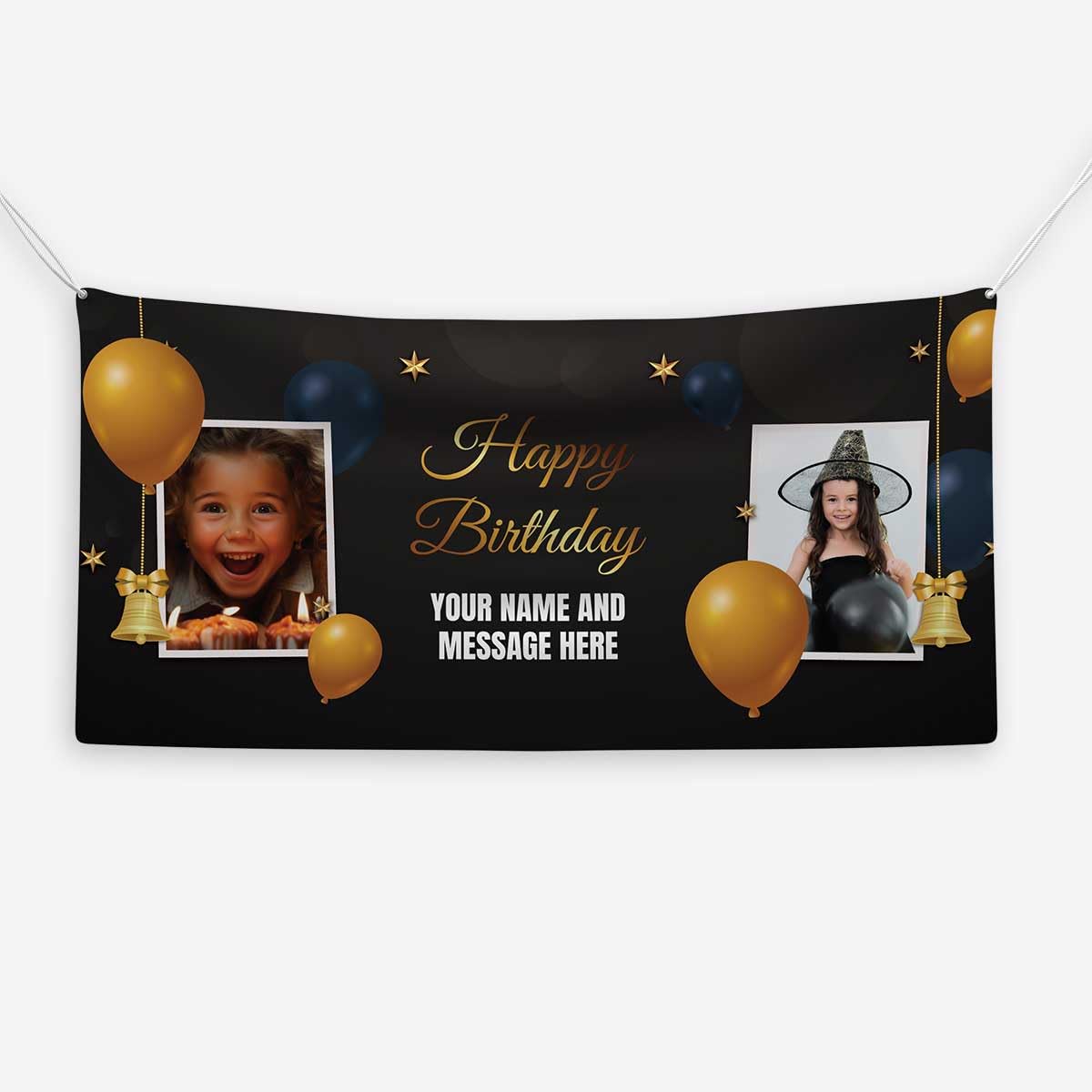 ZNOR Personalised Happy Birthday Banner Gift with Your Own Photo/Logo/Text Backdrop Birthday Party Decoration Supplies
