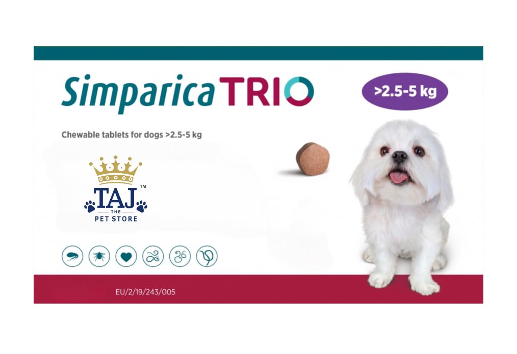 (OG) TAJ Presents SIMPAR I CA Trio Chewable Tablets for Dogs of (2.5-5 kg)||Imported|| (1 Box [3 Tablets]) (B0DD8KQG7L) Amazon Price History, Amazon Price Tracker